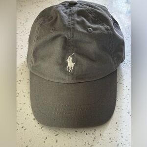 Gray Polo Cap with Embroidered Logo